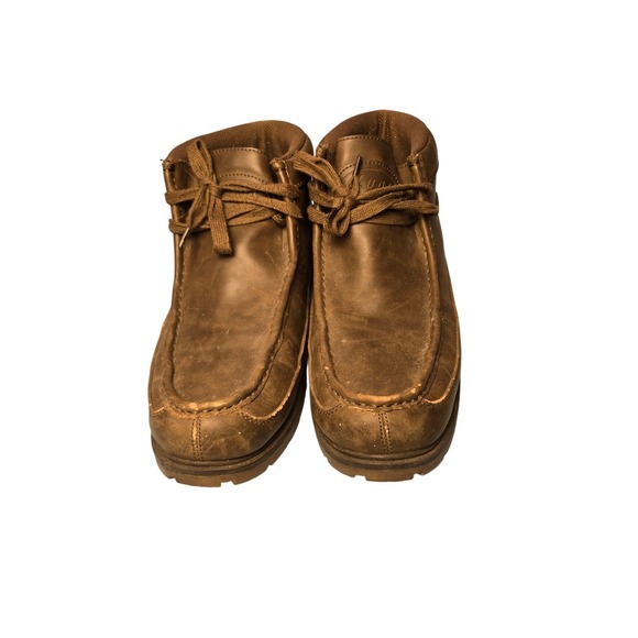 Lugz Men's Chukka Boots Brown Faux Leather Lace Up Ankle Boots Size 13 - Picture 3 of 13